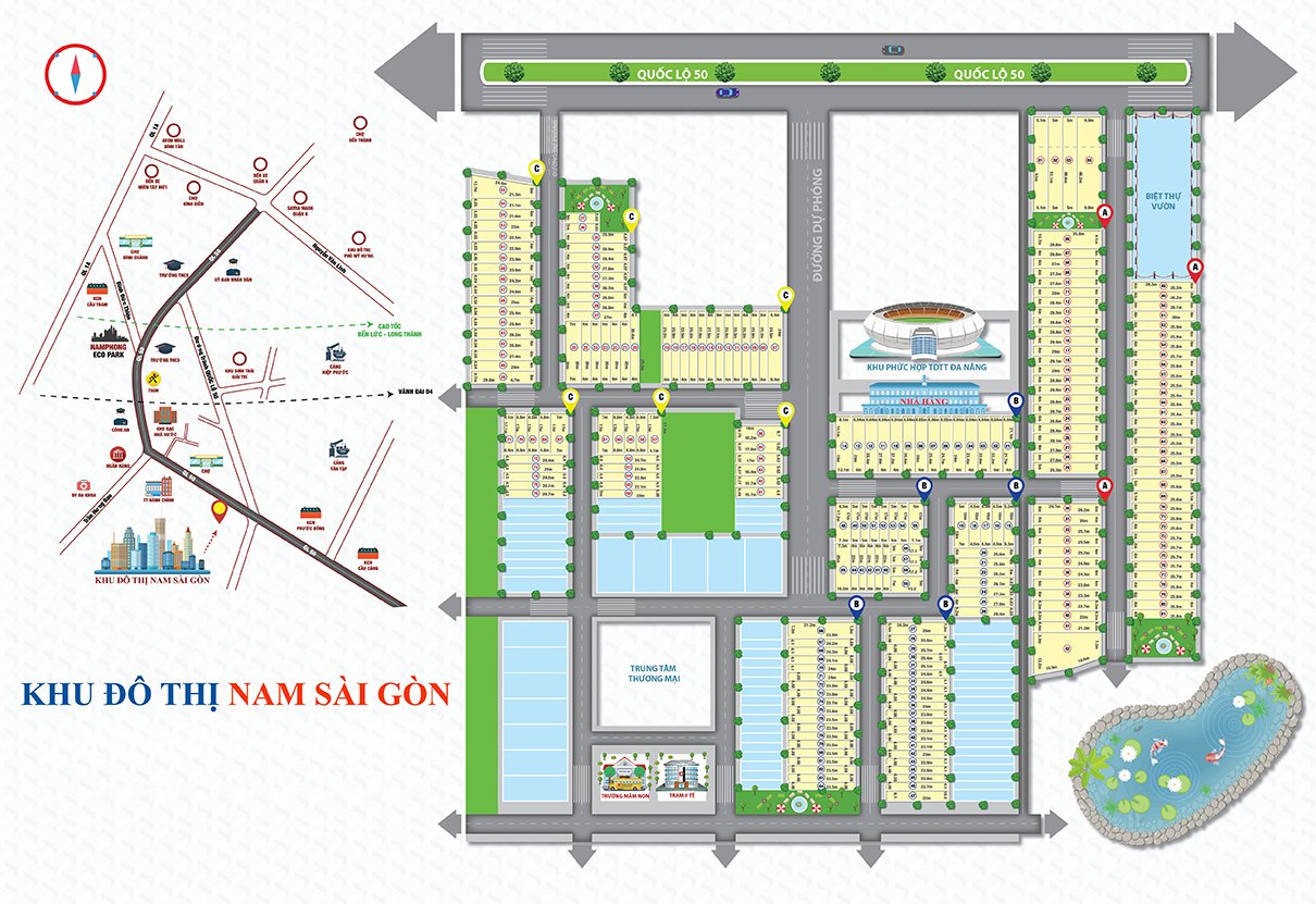 Dự án đất nền khu đô thị Nam Sài Gòn | Eco Town đường QL50